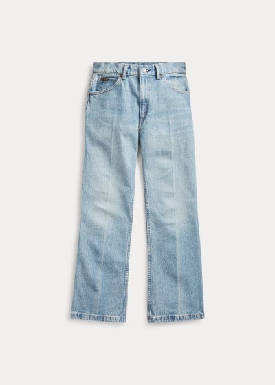 Jeans Polo Ralph Lauren Mujer Azules Claro - Laight Cropped Flare - MQDTK8709